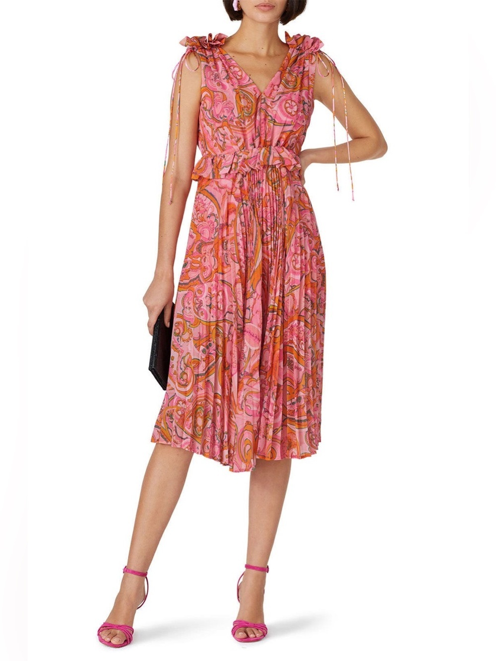 DELFI Collective Lilah Dress
Printed Sleeveless Tie-Waist Midi Small
